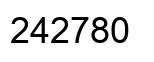 Number 242780 black image