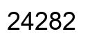 Number 24282 black image
