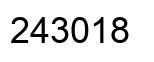 Number 243018 black image