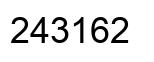 Number 243162 black image