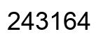 Number 243164 black image