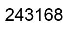 Number 243168 black image