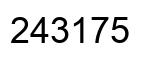 Number 243175 black image