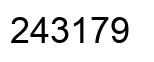 Number 243179 black image