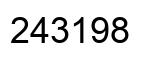 Number 243198 black image