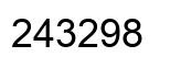 Number 243298 black image