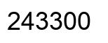 Number 243300 black image
