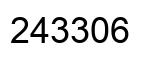 Number 243306 black image