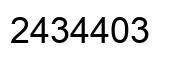 Number 2434403 black image