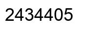 Number 2434405 black image