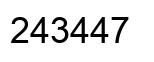 Number 243447 black image