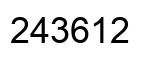Number 243612 black image