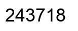 Number 243718 black image