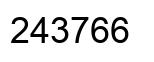 Number 243766 black image