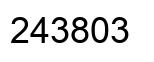 Number 243803 black image