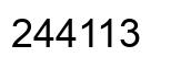 Number 244113 black image