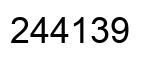 Number 244139 black image
