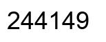 Number 244149 black image