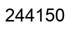 Number 244150 black image