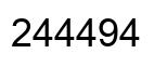 Number 244494 black image