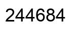 Number 244684 black image