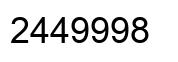 Número 2449998 imagen negro
