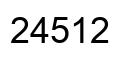 Number 24512 black image
