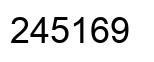Number 245169 black image