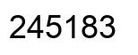 Number 245183 black image