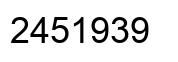 Number 2451939 black image