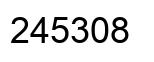 Number 245308 black image