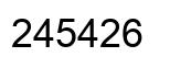 Number 245426 black image