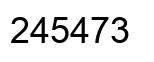 Number 245473 black image