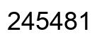 Number 245481 black image