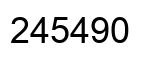 Number 245490 black image