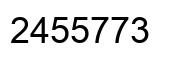 Number 2455773 black image