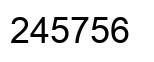 Number 245756 black image