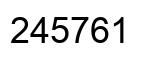 Number 245761 black image