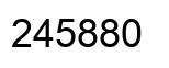 Number 245880 black image