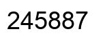 Number 245887 black image