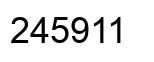 Number 245911 black image