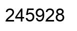 Number 245928 black image