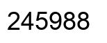 Number 245988 black image