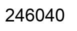 Number 246040 black image