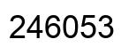 Number 246053 black image