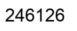 Number 246126 black image