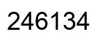 Number 246134 black image