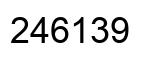 Number 246139 black image