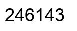 Number 246143 black image