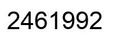 Number 2461992 black image